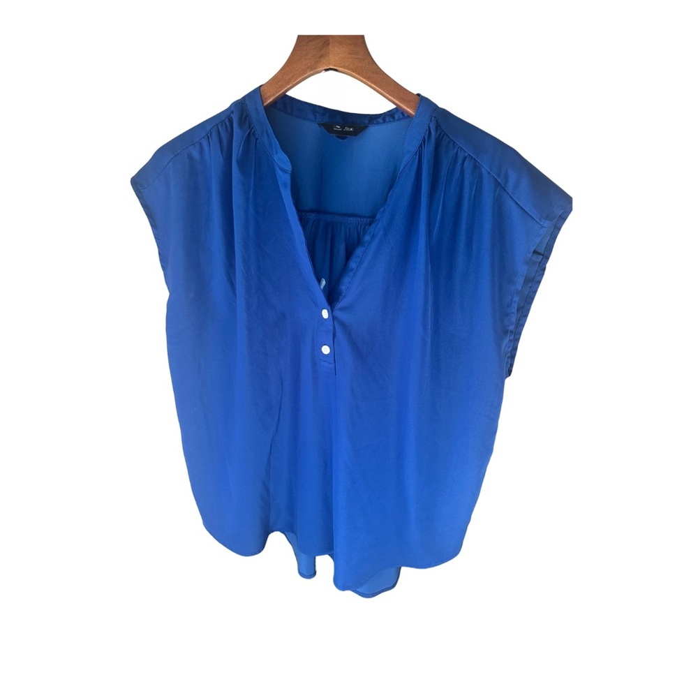 Banana Republic Royal Blue Button-Front Blouse